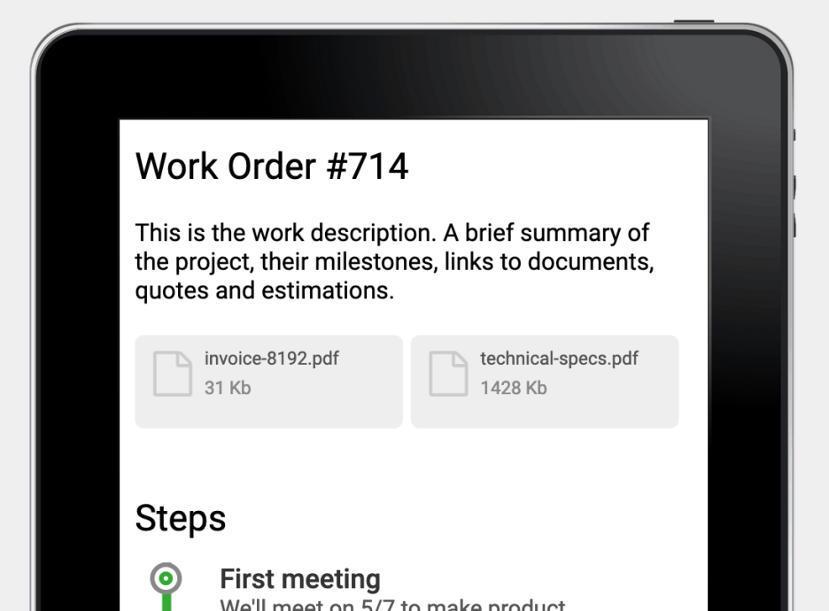 Example of files in a document