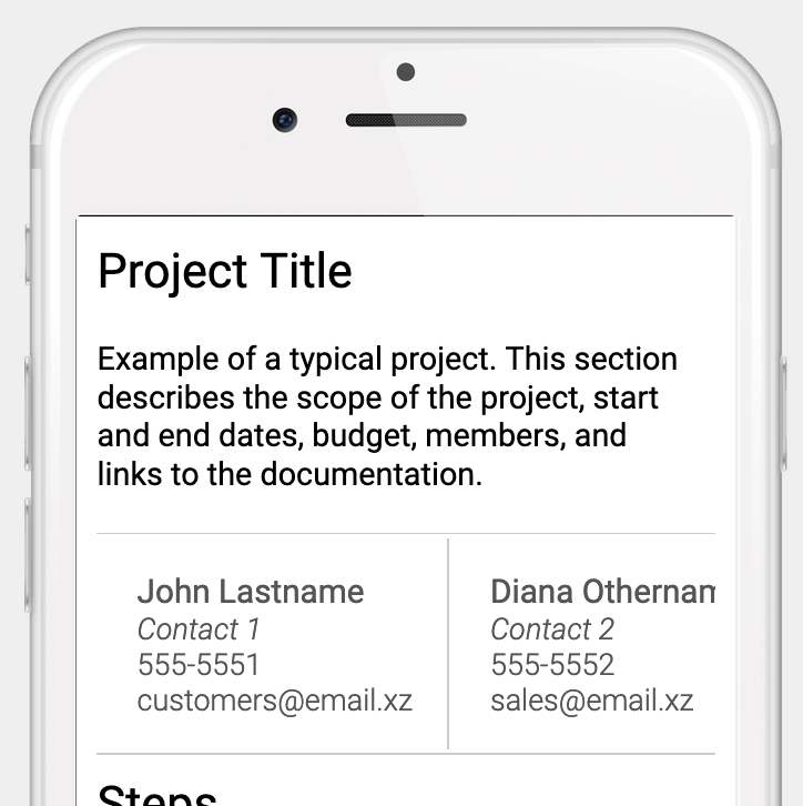 Picture of the header of a Tuaris document